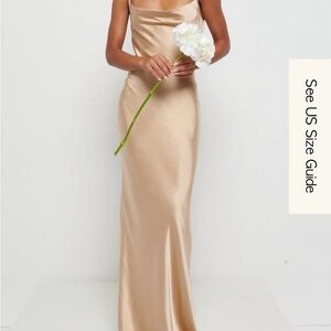 Keisha Satin Maxi Bridesmaid Dress